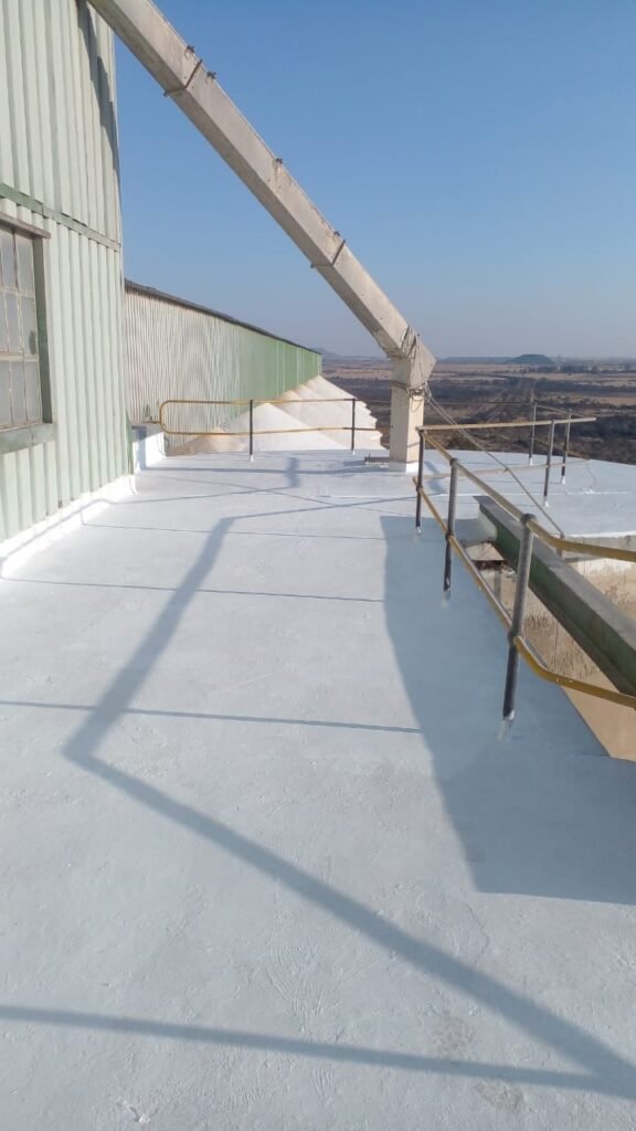 Flat silo floor showing waterproofing applied by APR Waterproofing for protection and durability.