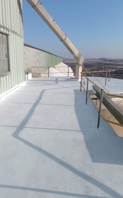 Flat silo floor showing waterproofing applied by APR Waterproofing for protection and durability.